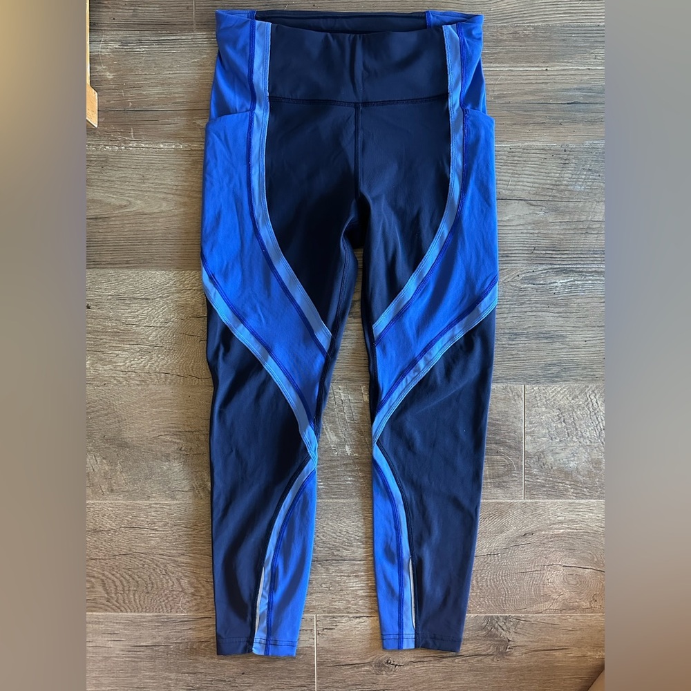 lululemon athletica Blue and Black Leggings